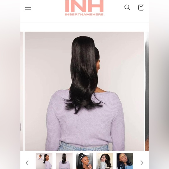 LIANEV X INH Mid-Length Soft Curls Ponytail Extension in Jet Black - Picture 5 of 6